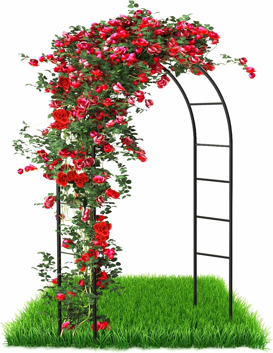 talifoca Łuk ogrodowy do róż i pnączy 240x140 cm, metalowy