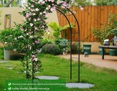 talifoca Łuk ogrodowy do róż i pnączy 240x140 cm, metalowy – zdjęcie 4