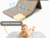 Totsy Baby Materac do łóżeczka turystycznego 60x120 cm, beżowy w gwiazdki – zdjęcie 4