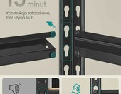 SONGMICS Regał metalowy do dużych obciążeń, zestaw 2 szt. 30x75x150 cm – zdjęcie 4