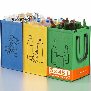 System segregacji odpadow 3x45 L Lifewit, stan: nowy