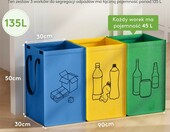 Lifewit System segregacji odpadow 3x45 L - kosze do kuchni – zdjęcie 2