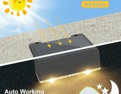 Liyade Solarne lampy ścienne na ogrodzenie – zestaw 4 szt., 3 tryby światła – zdjęcie 2
