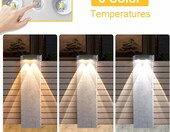 Liyade Solarne lampy ścienne na ogrodzenie – zestaw 4 szt., 3 tryby światła – zdjęcie 3
