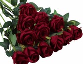 Sztuczne róże czerwone 12 szt., łodyga 51 cm, do ogrodu – zdjęcie 1