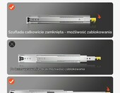 VEVOR Prowadnice do szuflad 50 cm pelny wysuw - para – zdjęcie 3
