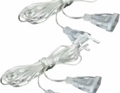 Wenxiaw Przezroczysty kabel przedłużający do oświetlenia 3 m – zestaw 2 szt. – zdjęcie 1