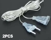 Wenxiaw Przezroczysty kabel przedłużający do oświetlenia 3 m – zestaw 2 szt. – zdjęcie 2
