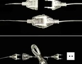 Wenxiaw Przezroczysty kabel przedłużający do oświetlenia 3 m – zestaw 2 szt. – zdjęcie 5