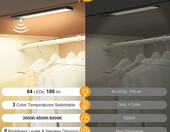 Gritin Oswietlenie LED pod szafke 26 cm 2 szt - czujnik ruchu – zdjęcie 2