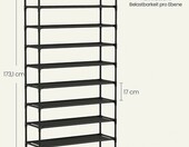 SONGMICS Półka na buty 10 poziomów 28x83x173 cm - półka do przedpokoju – zdjęcie 2