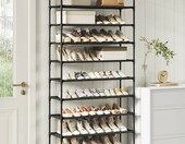 SONGMICS Półka na buty 10 poziomów 28x83x173 cm - półka do przedpokoju – zdjęcie 3