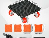 Druuzyl Zestaw 4 kolek meblowych 360 st - nosnosc 500 kg – zdjęcie 2