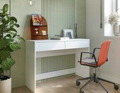 KOMTO Biurko dzieciece NOVA 110 cm biale z 2 szufladami – zdjęcie 2