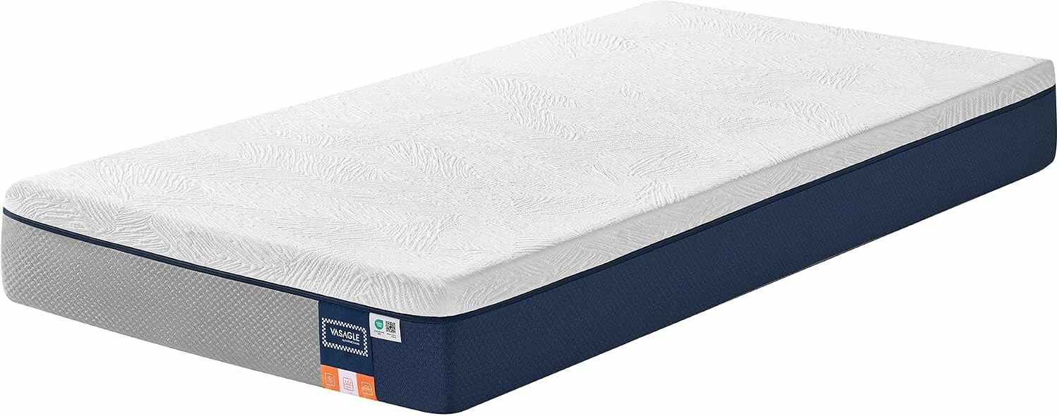 VASAGLE Materac piankowy 90x200 cm H3 - materac do pokoju młodzieżowego