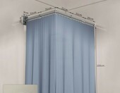 NEWFUN Składany drążek prysznicowy 154 cm z zasłoną, bez wiercenia – zdjęcie 3
