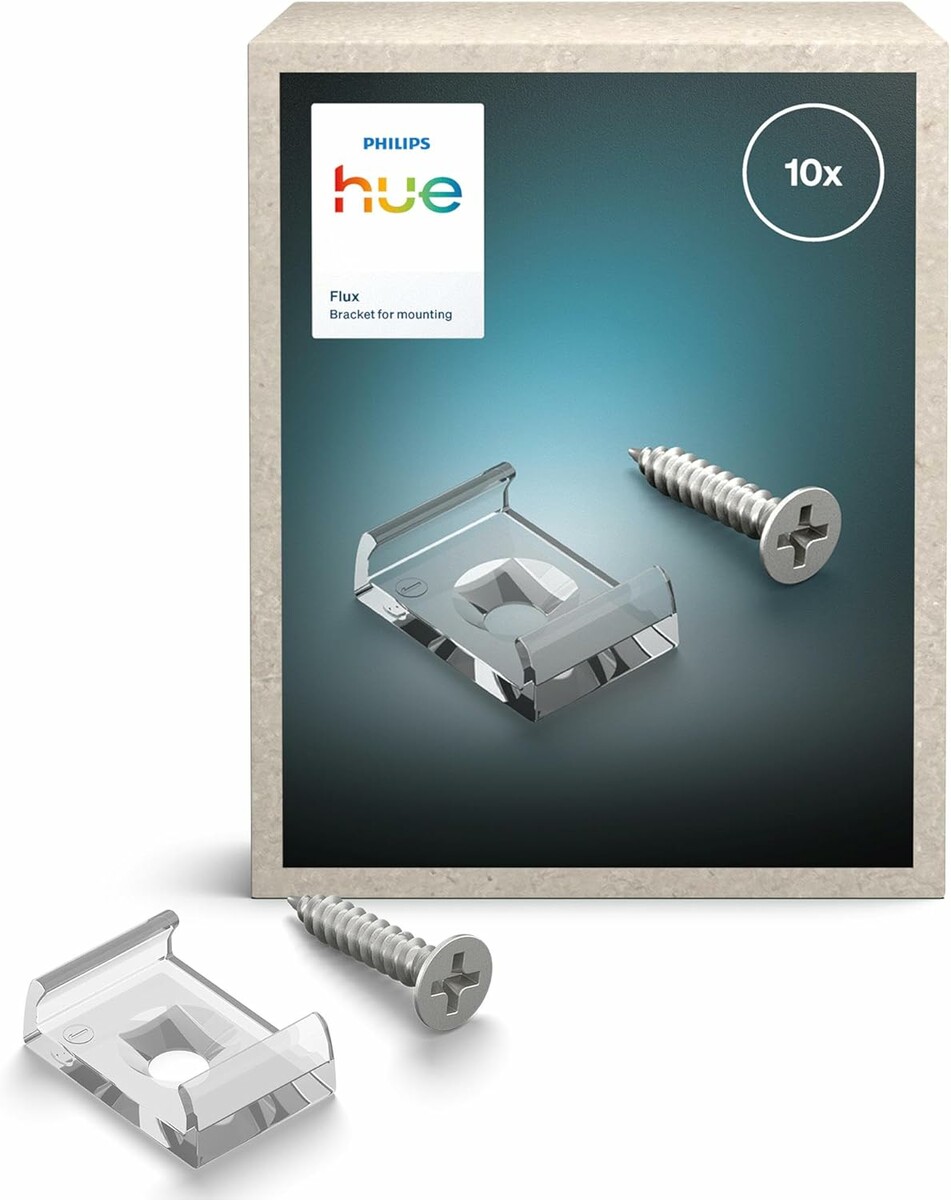 Philips Hue Flux Uchwyty montażowe do taśmy LED – zestaw 10 szt.