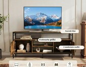 COSTWAY Szafka pod telewizor 147 cm – na TV do 65 cali, brązowa – zdjęcie 4