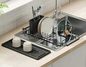 Erreke Ociekacz rozsuwany do zlewu 38-50 cm - czarny – zdjęcie 2