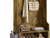 Xbro Szafka wejściowa 5w1 90x30x183 cm - wieszak i regał do przedpokoju, retro – zdjęcie 1