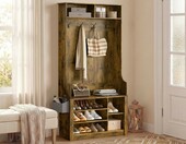 Xbro Szafka wejściowa 5w1 90x30x183 cm - wieszak i regał do przedpokoju, retro – zdjęcie 2