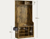 Xbro Szafka wejściowa 5w1 90x30x183 cm - wieszak i regał do przedpokoju, retro – zdjęcie 3