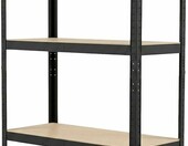 PROLINE Regał metalowy 5-półkowy do piwnicy, 180x90x40 cm, czarny – zdjęcie 1