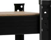PROLINE Regał metalowy 5-półkowy do piwnicy, 180x90x40 cm, czarny – zdjęcie 4