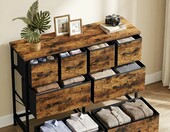 SONGMICS Komoda 8 Szuflad 98,7x30x74,7 cm - komoda do pokoju młodzieżowego – zdjęcie 4
