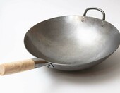 Craft Wok Wok ze stali węglowej 35,6 cm, drewniany uchwyt – zdjęcie 4