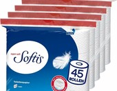 Softis Papier toaletowy 4-warstwowy, 45 rolek – zdjęcie 1