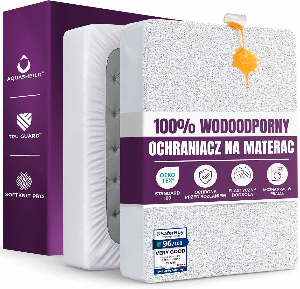 Utopia Bedding Ochraniacz wodoodporny na materac 160x200 cm