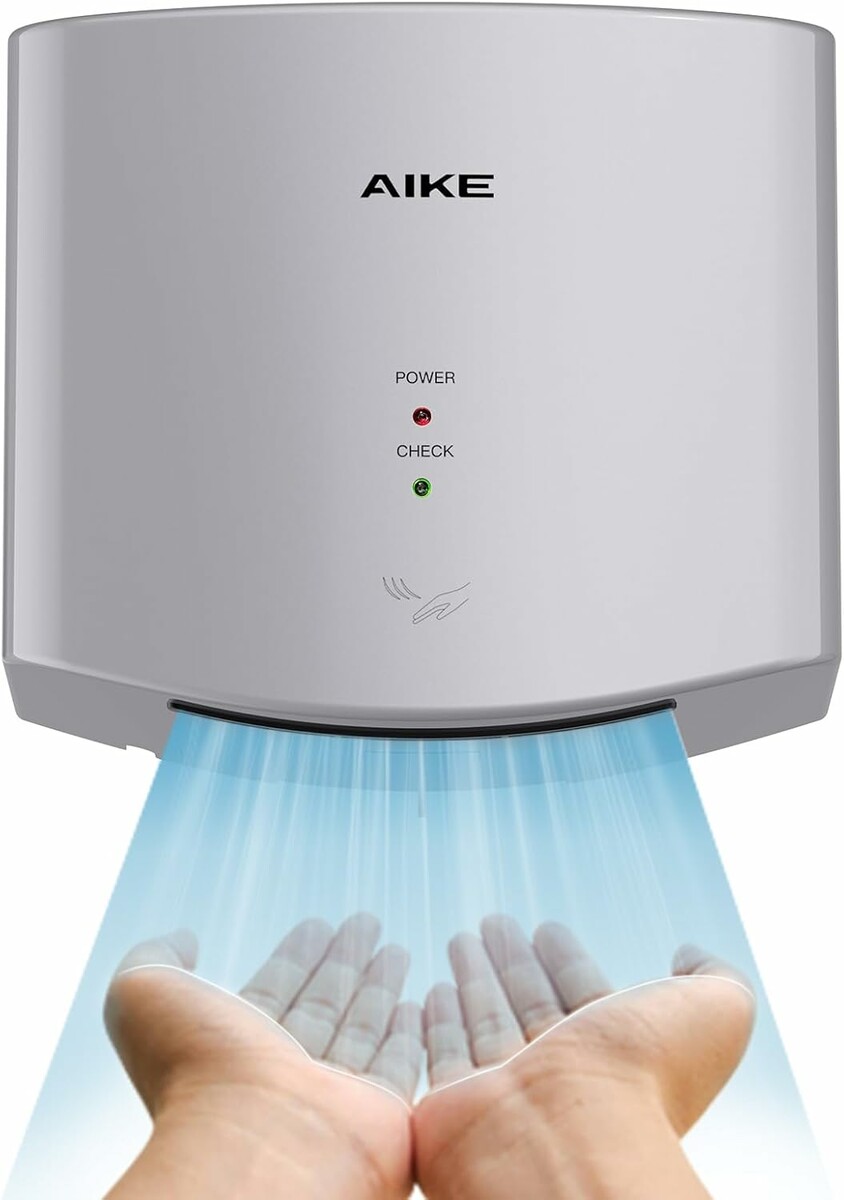 AIKE Suszarka do rąk bezdotykowa 1400W, srebrna