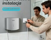 AIKE Suszarka do rąk bezdotykowa 1400W, srebrna – zdjęcie 5