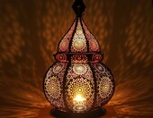 Gadgy Marokański Lampion Metalowy 36 cm, ręcznie wykonany – zdjęcie 1