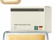 KIVY Maselniczka szklana z dnem bambusowym, 250 g – zdjęcie 1