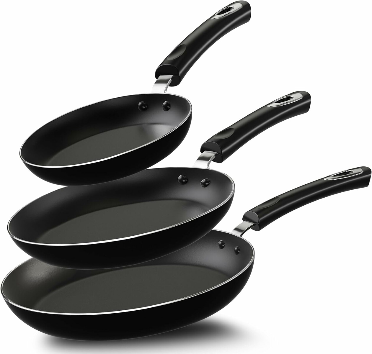 KICHLY Zestaw patelni aluminiowych nonstick 20/24/28 cm