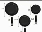 KICHLY Zestaw patelni aluminiowych nonstick 20/24/28 cm – zdjęcie 2