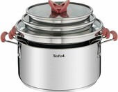 Tefal Opti'Space Zestaw 3 garnków 18/20/24 cm ze stali nierdzewnej – zdjęcie 1