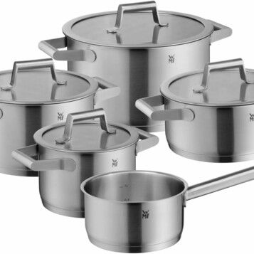 Komplet garnków ze stali WMF Comfort Line (stan nowy)