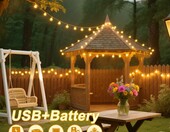taiyongkang świąteczny łańcuch świetlny 12 m 100 LED – ciepła biel – zdjęcie 2