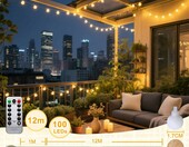 taiyongkang świąteczny łańcuch świetlny 12 m 100 LED – ciepła biel – zdjęcie 4