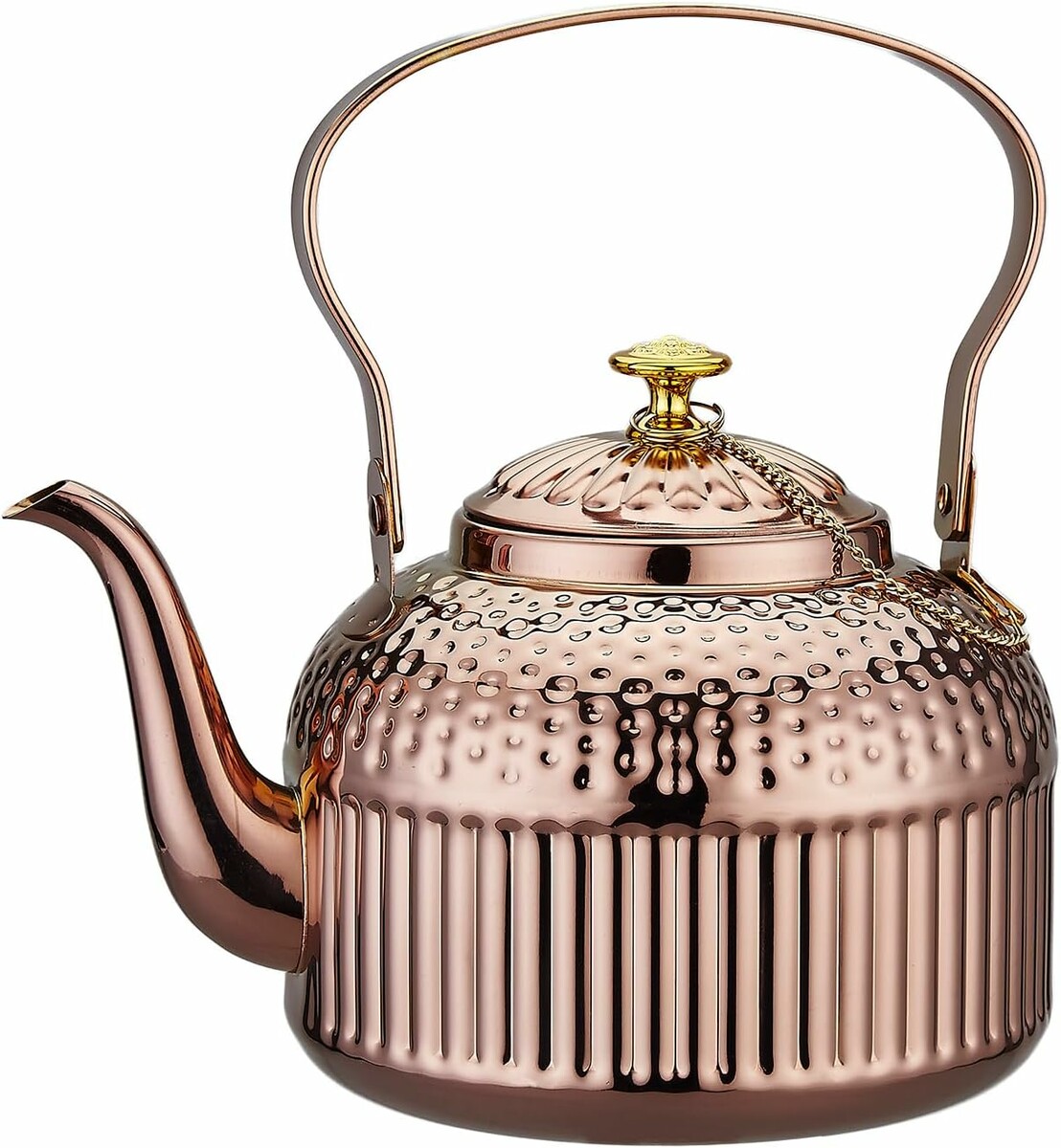 SANQIAHOME Czajnik ze stali nierdzewnej 1500 ml z zaparzaczem, miedziany