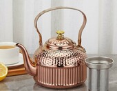 SANQIAHOME Czajnik ze stali nierdzewnej 1500 ml z zaparzaczem, miedziany – zdjęcie 2