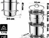 KADAX Sokownik parowy 8 l ze stali nierdzewnej – zdjęcie 2
