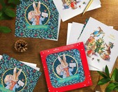 Hallmark kartki świąteczne Piotruś Królik 16 szt. z kopertami – zdjęcie 3