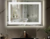 Antok Lustro łazienkowe LED 80x60 cm z podświetleniem, bez zaparowania – zdjęcie 2