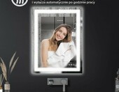 Antok Lustro łazienkowe LED 80x60 cm z podświetleniem, bez zaparowania – zdjęcie 4