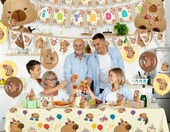 Zestaw dekoracji urodzinowych Kapibara 99 elementów - balony, banery, toppery – zdjęcie 5
