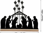 Stroik bożonarodzeniowy szopka biurkowa – podstawa metalowo-drewniana – zdjęcie 5